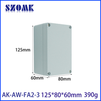 Boîtier en métal moulé sous pression SZOMK 125x80x60mm, boîtier d'amplificateur, boîtier de mixeur, boîtier en métal, boîtier en aluminium moulé sous pression, étanche IP65