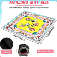 Envío Gratis en EE. UU. Tapete de Mahjong de Lujo Impermeable en Rollo, Cubierta para Mesa de Juego Estilo Americano con Reverso de Goma Antideslizante