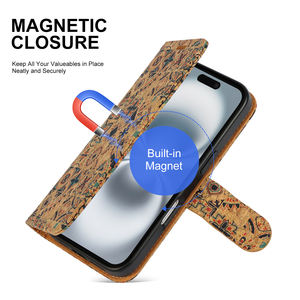 Étui de <span class=keywords><strong>téléphone</strong></span> à chargement sans fil magnétique détachable fleur de liège biodégradable OEM étuis de <span class=keywords><strong>téléphone</strong></span> portable pour iphone 17 Pro Max étui - Product Image 5