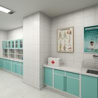 Armoires dentaires métalliques modernes pour hôpitaux et écoles avec évier et comptoir intégré
