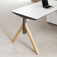 Panneau de bureau moderne en forme de L Mfc de luxe en bois pour la maison, le bureau, l'école, le nouveau directeur, le bureau et le mobilier de bureau