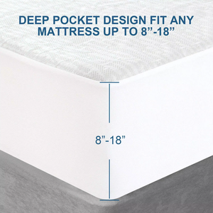 Matelas complet ferme pleine grandeur Matelas anti bactérien et anti acariens 100% imperméable adulte pliable matelassé Couvre-matelas - Product Image 2