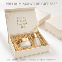 Boîte cadeau magnétique en kit, emballage cosmétique pliable, économie sur les frais de transport, coins pré-collés, montage facile, taille personnalisée
