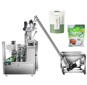 Rotary Powder Premade Bag Fill Packaging Machine Wheat Corn Gari Flour Stand Up Pouch Doypack Pack Machine