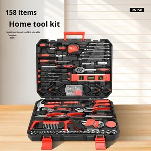 Kit d'outils multifonctionnels pour la maison, 158 pièces, avec étui de rangement rigide pour la réparation et l'entretien domestique - Product Image 3