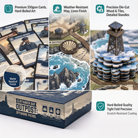 Jeu de société coopératif avec boîte de rangement style valise, certifié SMETA 2 piliers, pour le storytelling artistique et le team building, avec étui de transport