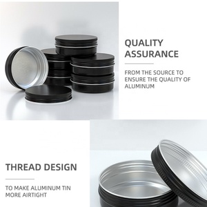 5ml 30ml 80ml 150ml Matte Black Soap Cosmetics Lip Balm Jar Empty Candle Tin Can Round Aluminium Metal Packaging - Product Image 4
