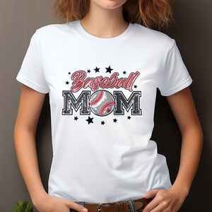 En gros, Grandes écussons à paillettes 'Baseball Mom' avec lettres rouges et étoiles brodées, thermocollants, pour l'applique dorsale <span class=keywords><strong>de</strong></span> veste <span class=keywords><strong>de</strong></span> jour <span class=keywords><strong>de</strong></span> match - Product Image 2