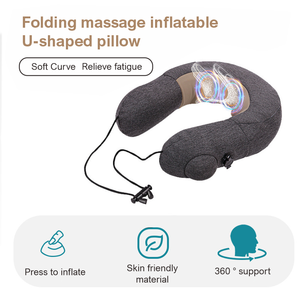 高級パッケージポータブル超軽量インフレータブルU字型ネックキャンプトラベルマッサージャーピロー - Product Image 4