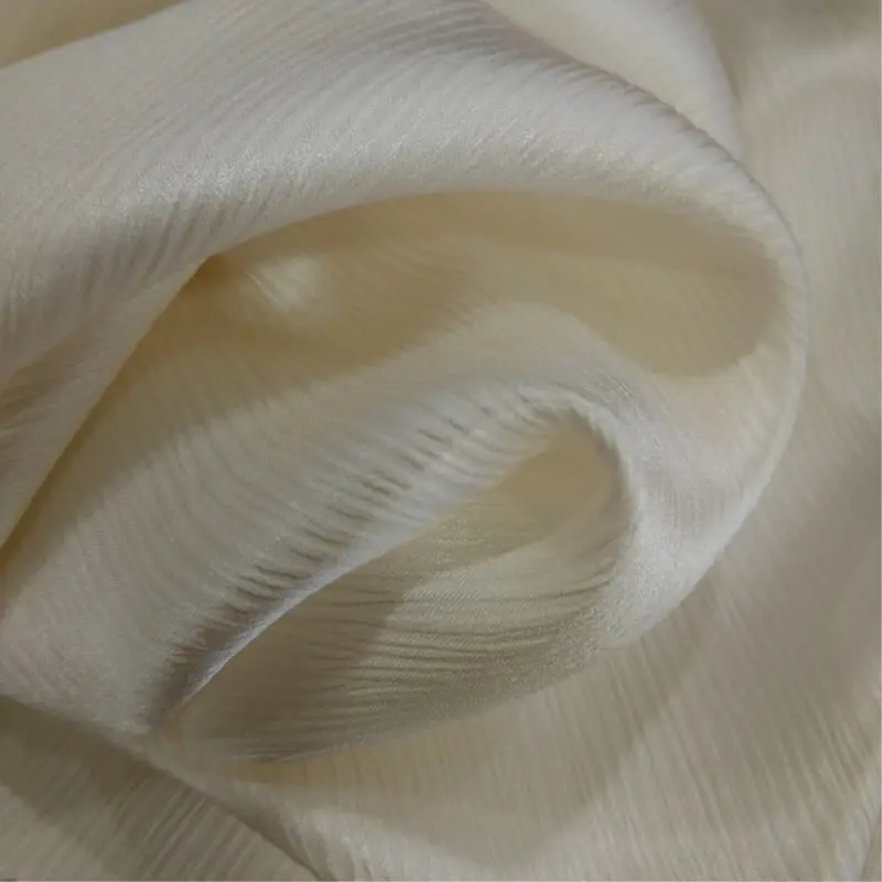 China supplier pure silk crinkle, silk satin fabric for garment