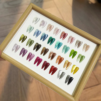 Kit de gel magnétique œil de chat longue durée effet verre, 32 couleurs laser, le plus vendu en Chine
