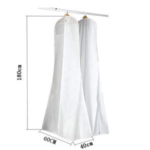High Quality Non Woven Wedding <b>Dresses</b> Wedding Gown <b>Cover</b> Reusable Custom Garment Bags Wholesale - Product Image 3