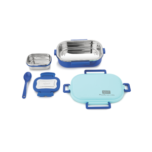 Boîte à lunch isotherme en acier inoxydable de qualité supérieure, récipient de stockage alimentaire étanche, boîte à lunch portable, 2 compartiments, 500 ml, micro-ondes - Product Image 6