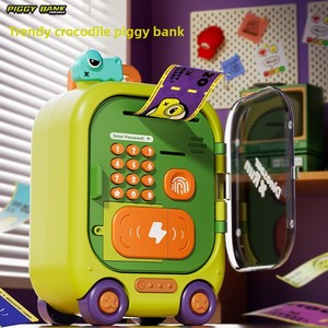 Tirelire éducative en forme de voiture pour enfants, en plastique, bilingue, pour l'éducation précoce, dépôt et retrait d'argent, cadeau d'anniversaire pour garçons et filles - Product Image 2