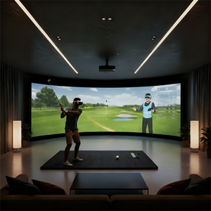 Simulateur de jeu de golf professionnel, projecteur interactif numérique, système de simulation d'entraînement au golf, analyseur de swing intérieur, aide pour le club - Product Image 2