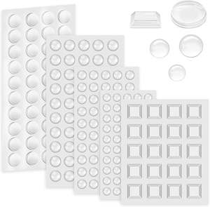 Tampon en caoutchouc transparent auto-adhésif Pieds en caoutchouc Lot de tampons élastiques Petits goujons en caoutchouc pour portes et meubles Verre - Product Image 1