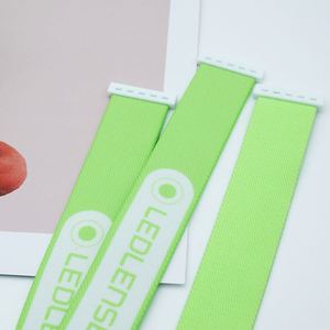 Custom Heat Printing Reflective Jacquard High Tension PP Strap <b>Elastic</b> Band Headlamp Strap With Adjustable Buckle for Outdoor - Product Image 4