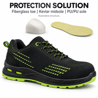 Chaussures de sécurité à embout composite personnalisées EN ISO 20345 avec tige en Fly Knit et semelle intermédiaire anti-perforation en Kevlar pour le travail en entrepôt