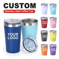 Vente en gros de gobelets isothermes à double paroi de 355 ml, finition mate avec revêtement en poudre, couvercle coulissant, tasse de voyage compacte, couleur personnalisée, cadeau