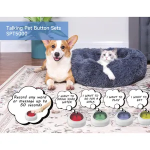 Dog Buttons For Communication 4pcs Pet Talking Button Set 50 Seconds Recoardable Buttons