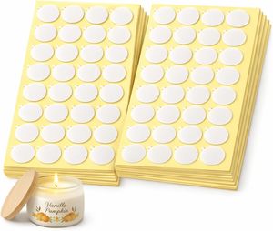 Autocollants pour mèches de bougies, résistants à la chaleur, adhésifs double face avec languette de levage, points de colle anti-déplacement pour la fabrication de bougies DIY - Product Image 1