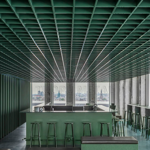 Système de <span class=keywords><strong>plafond</strong></span> en treillis décoratif ignifuge imperméable à l'eau moderne Grille de <span class=keywords><strong>suspension</strong></span> en métal à cellules ouvertes <span class=keywords><strong>Plafond</strong></span> à grille en aluminium - Product Image 3