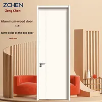 Ensemble de portes intérieures de chambre à coucher en aluminium, écologiques, sans peinture, imperméables, résistantes à l'humidité, insonorisées, design minimaliste fini