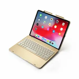 מקלדת מקרה עבור iPad פרו 12.9 אינץ 2018-3rd Gen / 2020-4th Gen Touchpad תאורה אחורית מקלדת מקרה עיפרון מחזיק כלול