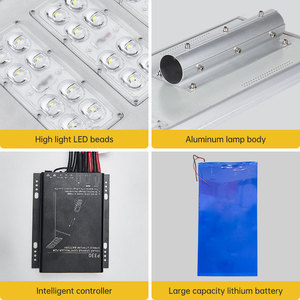 Đèn đường năng lượng mặt trời cảm biến chuyển động IP66 chống nước 40-80W tích hợp tất cả trong một với pin mới bảo hành 3 năm - Product Image 4