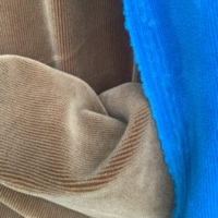 Nouveautés Tissu en velours côtelé large tricoté en polyester cationique et élasthanne, résistant à l'eau et respirant, pour ameublement et textile de maison