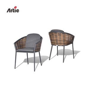 Artie Chất lượng cao mây đồ nội thất vườn bàn ghế hiện đại 8 chỗ ngồi Patio ăn uống đặt đồ gỗ ngoài trời - Product Image 5