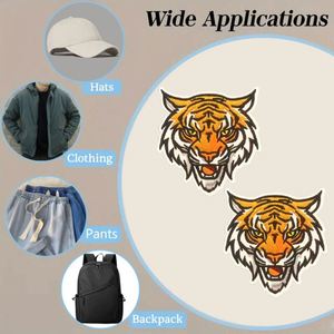 Nouvelle broderie thermocollante tigre lion aigle hibou pour vêtements, sacs, jeans, décoration - Product Image 6
