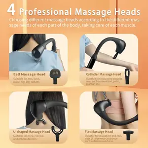 Ergonomisches Design Massage-Hammer-Massagepistole mit gebogenem Langgriff Perkussions-Muskel-Massagepistole