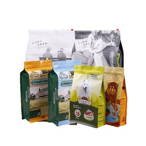 Large Flat Bottom Pet Food Packaging Plastic Bag For Dog Food