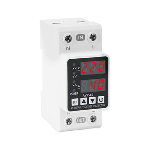 Din Rail điều chỉnh tự động phục hồi trên dưới Điện áp rơle bảo vệ Rơle bảo vệ kỹ thuật số điện 220V Bảo vệ điện áp - Product Image 5