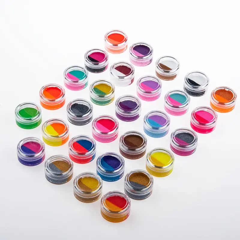 Двухцветная светящаяся неоновая УФ-краска для лица на водной основе, краска для тела, Пастельная неоновая подводка для макияжа глаз