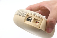 Haut-parleurs sans fil mini en tissu à vente chaude, radio FM/stéréo TF, caisson de basses portable de poche, caisson de basses moins cher, haut-parleur de musique Bluetooth