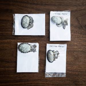 Conjunto de Joyería Artesanal de Plata de Ley 925 con Piedras Preciosas Naturales Modernas, Diseño de Animales (León, Águila), Broche Artesanal - Product Image 3