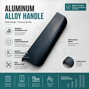 Aluminum Alloy <strong>Door</strong> Handle Rust-proof and Wear-resistant <strong>Door</strong> Handle Modern and Simple Style <strong>Door</strong> Handle for Cabinet and Drawer - Product Image 1