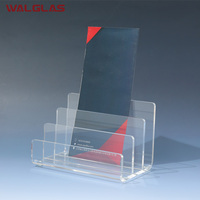 Caja de Almacenamiento de Tarjetas de Visita Rectangular de Plástico PP Transparente y Ecológico, Diseño Multifuncional, Carpeta de Archivos de Papel para Escritorio