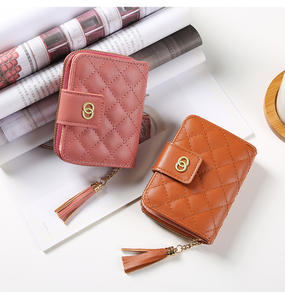 Nuovo minimalista <span class=keywords><strong>piccolo</strong></span> corto a buon mercato Mini carino sottile portafogli in <span class=keywords><strong>pelle</strong></span> per <span class=keywords><strong>donna</strong></span> signore ragazze eleganti borse sottile nappa De Mujer 2023 - Product Image 2