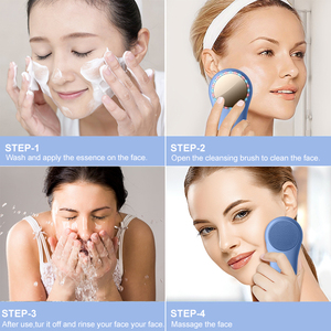 Novedoso Cepillo Sónico de Limpieza <span class=keywords><strong>Facial</strong></span> de Silicona Resistente al Agua Personalizado al por Mayor <span class=keywords><strong>Exfoliante</strong></span> <span class=keywords><strong>Limpiador</strong></span> de Poros - Product Image 5
