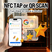Plaque en acrylique personnalisée NFC pour avis Google et réseaux sociaux, carte de menu, carte NFC en acrylique pour restaurants