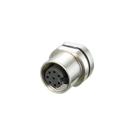 Connecteur M12 rond étanche 8 broches, série mâle-femelle, boîtier en cuivre, vis métallique, connecteur automobile