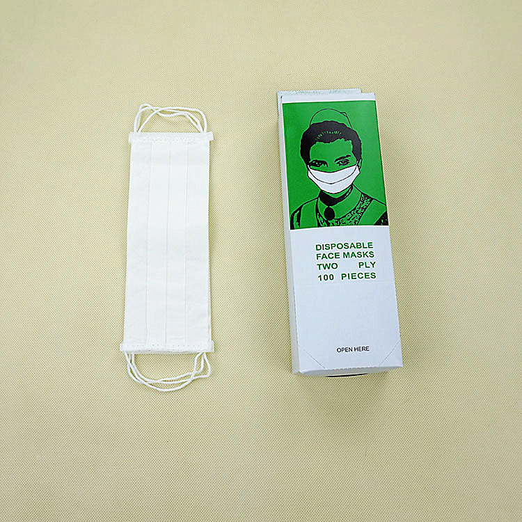 Disposable earloop 2ply paper face mask from China manufacturer Topmed