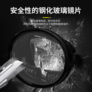 Diving Mask One Window Tempered Glass Waterproof Anti-Fog Adjustable Snorkeling Adult Water Sports - Product Image 2