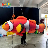 Modelo Inflable Personalizado de Pez Payaso Colgante, Mascota Nemo Naranja, Pez Tropical Inflable para Decoración de Eventos y Fiestas con Temática Oceánica