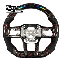 Volant en fibre de carbone LED forgé rouge personnalisé pour Ford Mustang GT EcoBoost Dark Horse SC RTR GTD 7ème génération S650 2024-2026