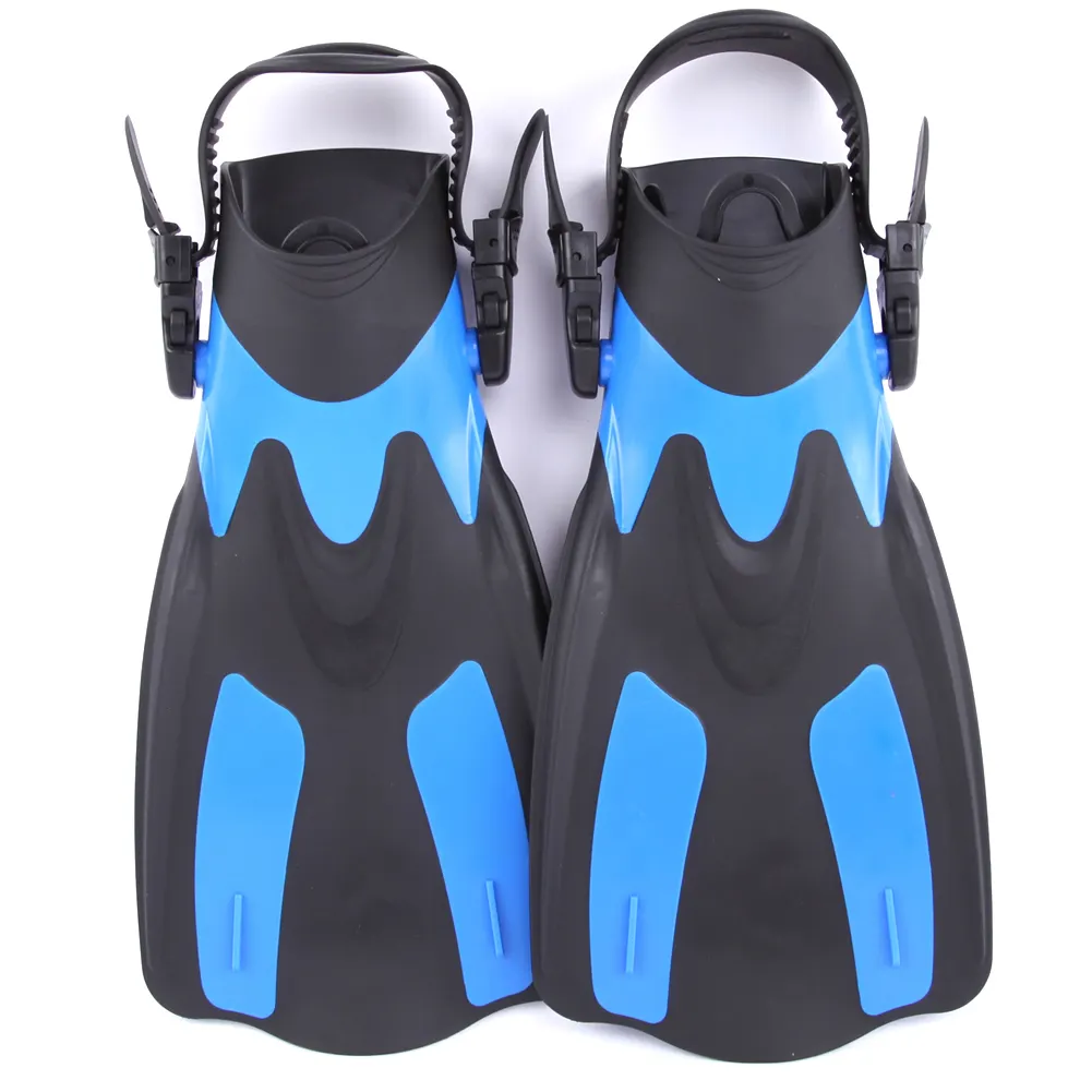Summer water sport equipment Hot Factory Price Adults Open Heel Short Blade Swimming Diving Snorkeling Flipper Fins