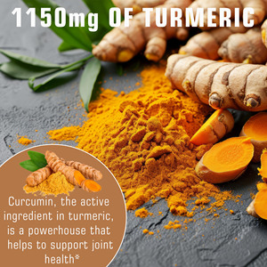 Complément Herbal Haute Puissance Curcuma Gingembre Poivre Noir Extrait de Fruits Curcumine et Gingembre pour les Articulations - Product Image 3